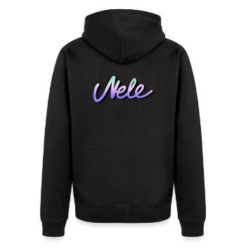 nele vorname name graffiti tag schreibschrift bunt - Unisex Premium Bio Zip Hoodie - Schwarz - Hinten - Nico (187cm)