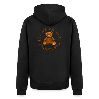 ours en peluche - Veste à capuche bio Premium Unisexe - noir - Dos - Nico (187cm)