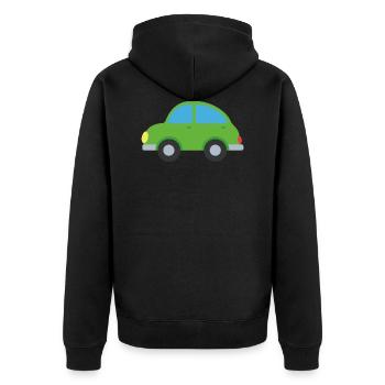 Auto - Unisex Premium Bio Zip Hoodie - Schwarz - Hinten - Nico (187cm)