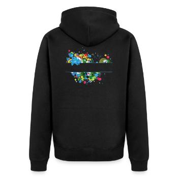 graphique - Veste à capuche bio Premium Unisexe - noir - Dos - Nico (187cm)