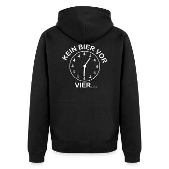 Pas de bière avant quatre - Veste à capuche bio Premium Unisexe - noir - Dos - Nico (187cm)