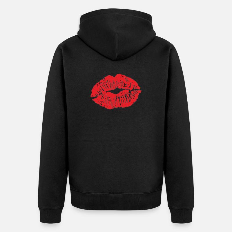 Kussmund - Baisers - Kiss - Baiser - Veste à capuche bio Premium Unisexe - noir