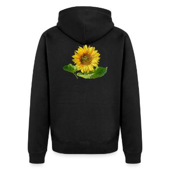 Tournesol - Veste à capuche bio Premium Unisexe - noir - Dos - Nico (187cm)