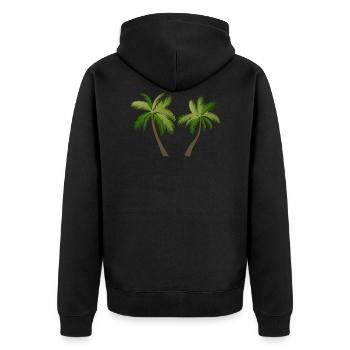 palmier arbre palmiers - Veste à capuche bio Premium Unisexe - noir - Dos - Nico (187cm)
