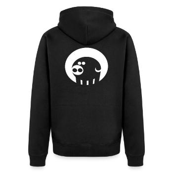 PORC - Veste à capuche bio Premium Unisexe - noir - Dos - Nico (187cm)