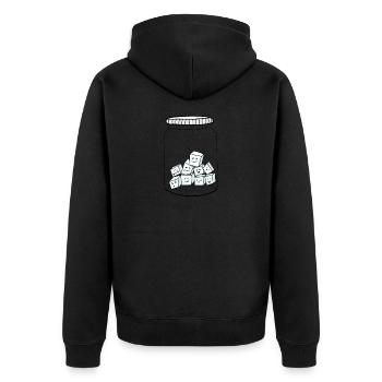 cute sugar - Unisex Premium Bio Zip Hoodie - Schwarz - Hinten - Nico (187cm)
