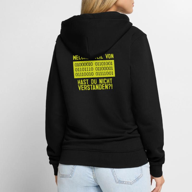 Welchen Teil von Binar Binärcode Informatiker Unisex Premium Bio Zip Hoodie