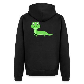 lézard - Veste à capuche bio Premium Unisexe - noir - Dos - Nico (187cm)