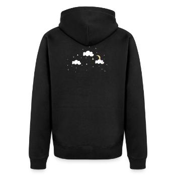 Ciel de nuit - Veste à capuche bio Premium Unisexe - noir - Dos - Nico (187cm)
