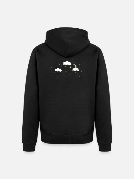 Night sky - Unisex Premium Organic Zip Hoodie - black
