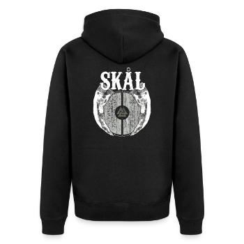 Viking Viking Valhalla Odin Thor Nordmann Skal - Veste à capuche bio Premium Unisexe - noir - Dos - Nico (187cm)
