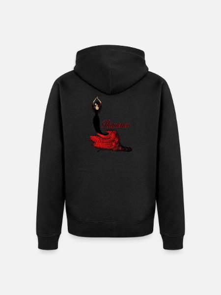 Flamenco dancer 2 - Unisex Premium Organic Zip Hoodie - black
