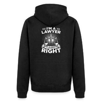 Profession d'avocat | Idées de cadeaux pour les avocats - Veste à capuche bio Premium Unisexe - noir - Dos - Nico (187cm)
