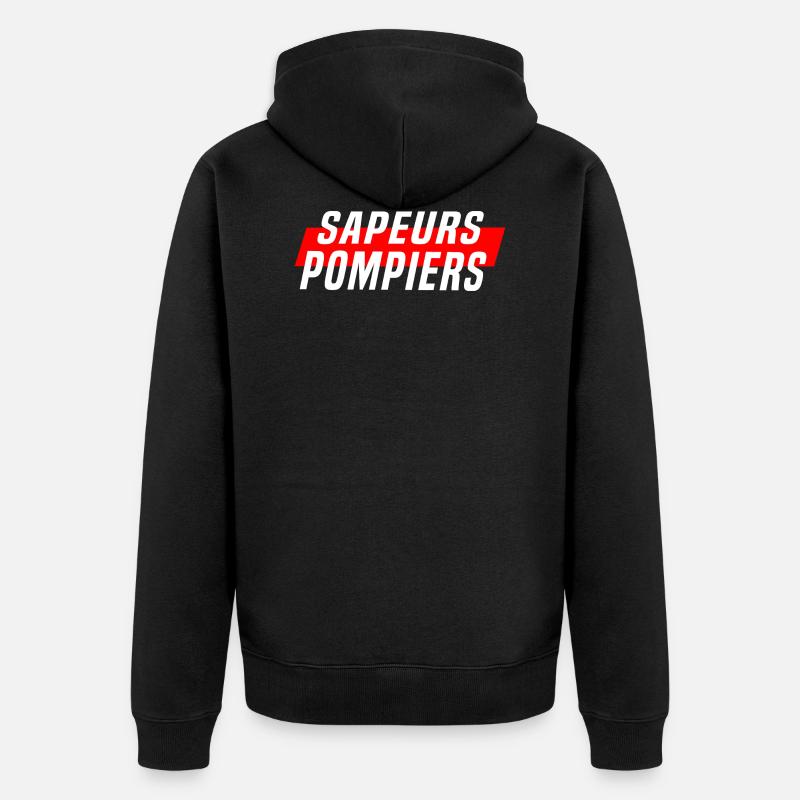 Sapeurs pompiers - pompier pro - Veste à capuche bio Premium Unisexe - noir