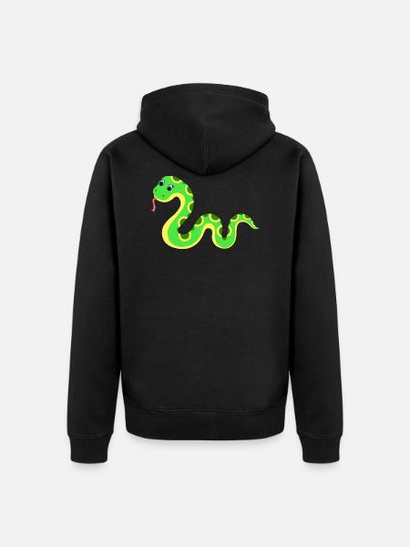 Snake - Unisex Premium Organic Zip Hoodie - black