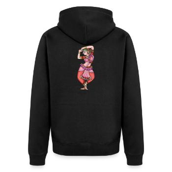 dancer - Unisex Premium Organic Zip Hoodie - black - Back - Nico (187cm)