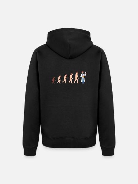 Evolution dentist Funny gift idea - Unisex Premium Organic Zip Hoodie - black