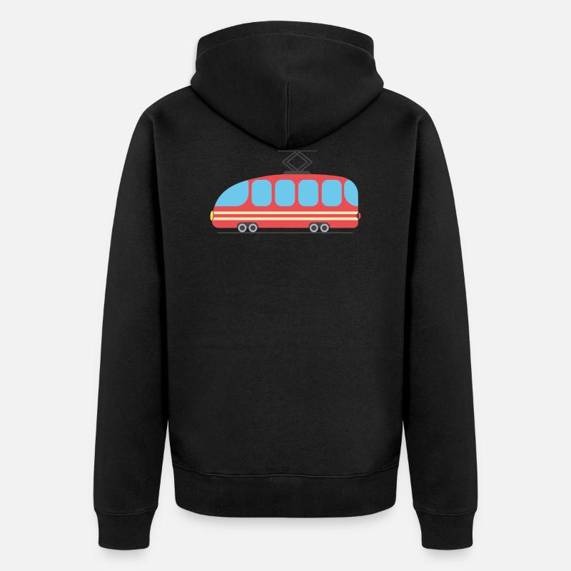 train de tram - Veste à capuche bio Premium Unisexe - noir