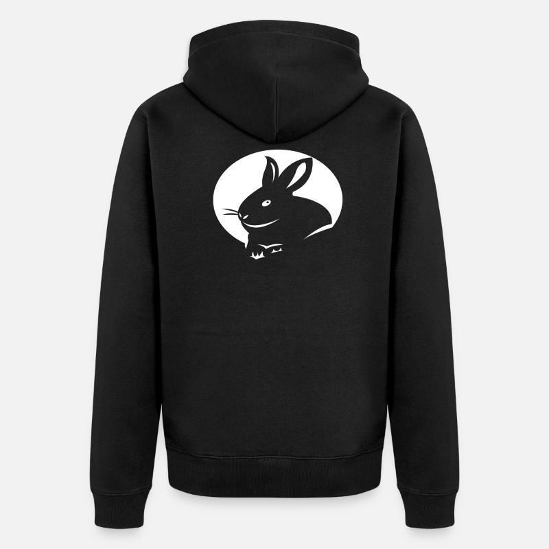 Lapins - Veste à capuche bio Premium Unisexe - noir