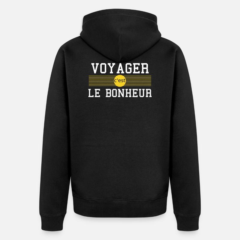voyager - Veste à capuche bio Premium Unisexe - noir