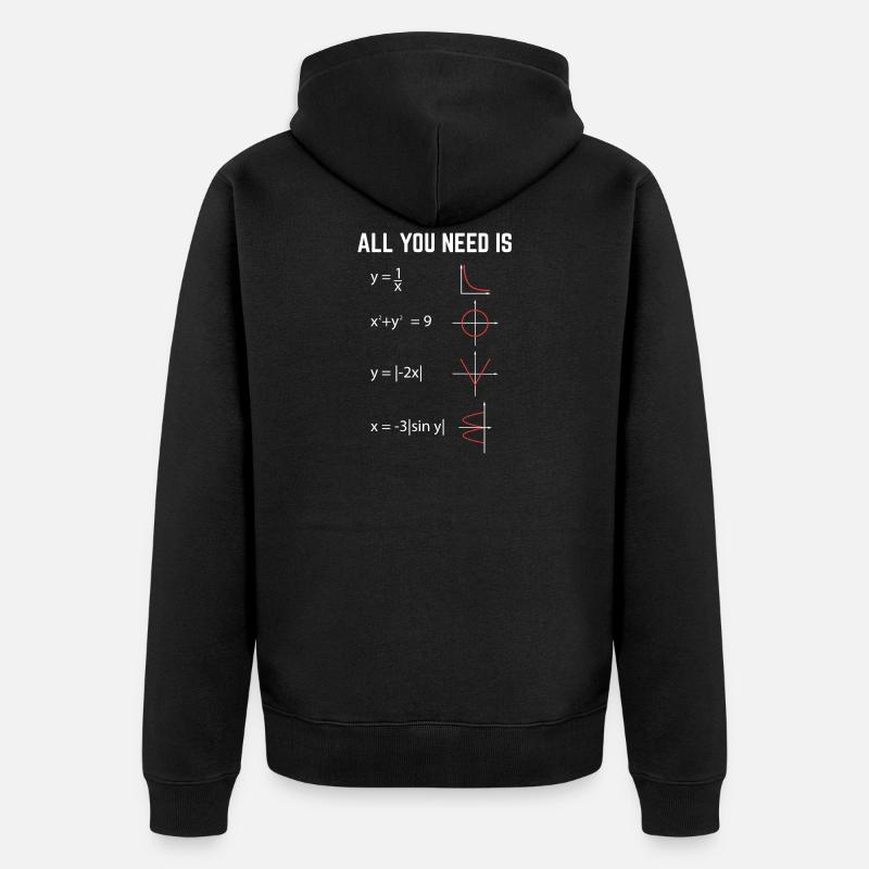 Matematiker | Matematik lærer gaver - Premium økologisk unisex-hættejakke - sort