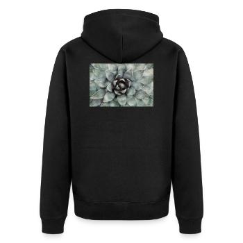 Succulentes - Veste à capuche bio Premium Unisexe - noir - Dos - Nico (187cm)