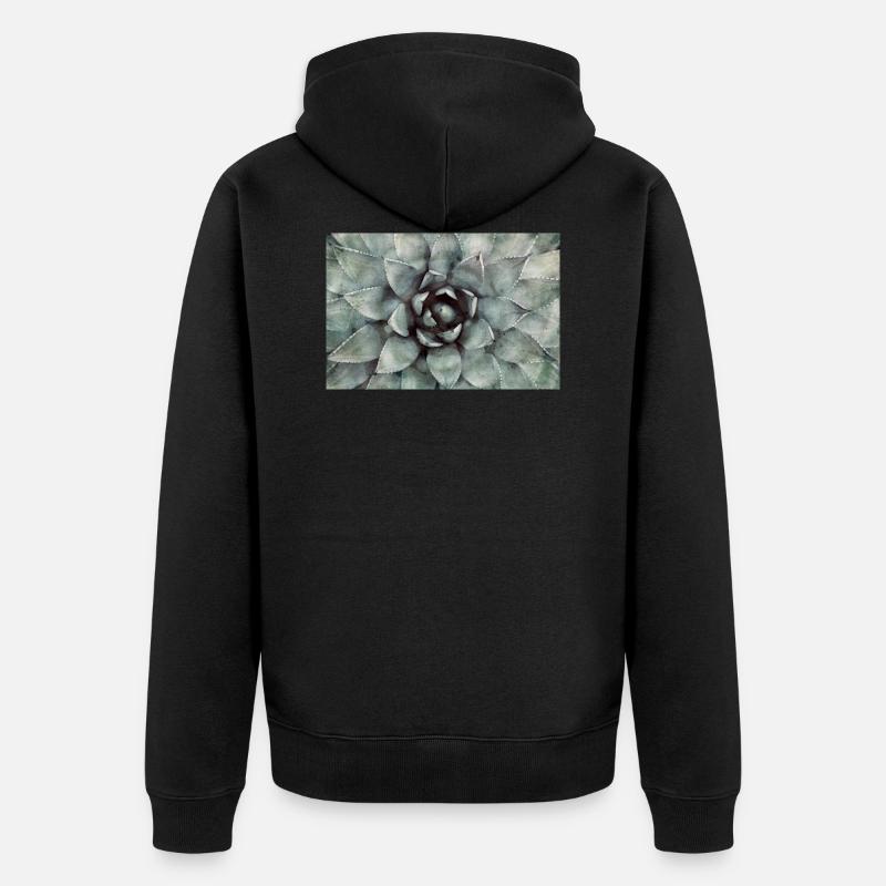 Succulentes - Veste à capuche bio Premium Unisexe - noir