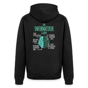 Computer scientist computer science programmer nerd geek - Unisex Premium Organic Zip Hoodie - black - Back - Nico (187cm)