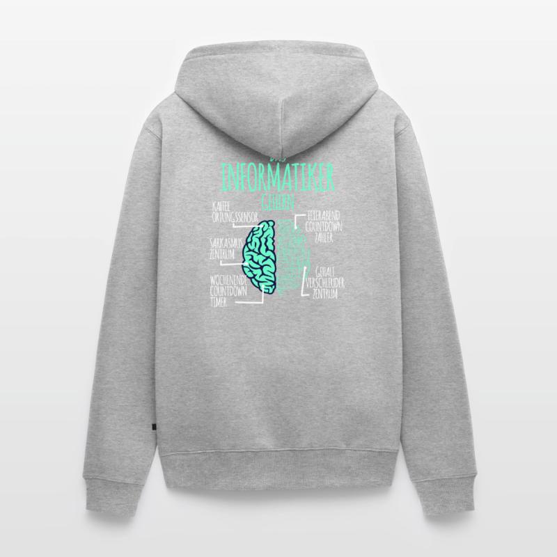 Informatiker Informatik Programmierer Nerd Geek Unisex Premium Bio Zip Hoodie