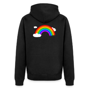 Arc-en-ciel - Veste à capuche bio Premium Unisexe - noir - Dos - Nico (187cm)