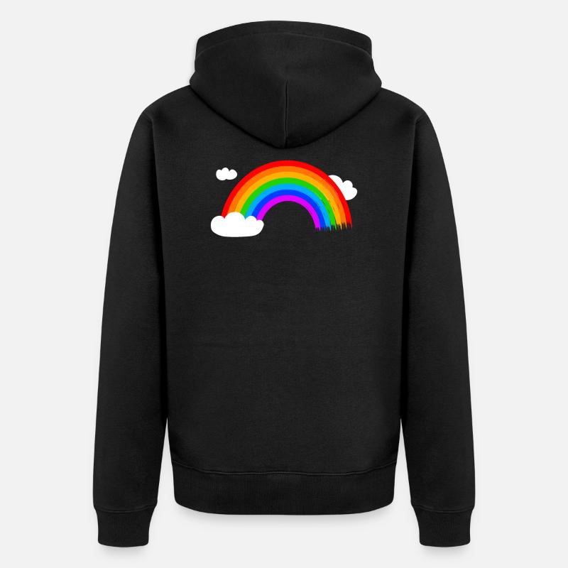 Arc-en-ciel - Veste à capuche bio Premium Unisexe - noir