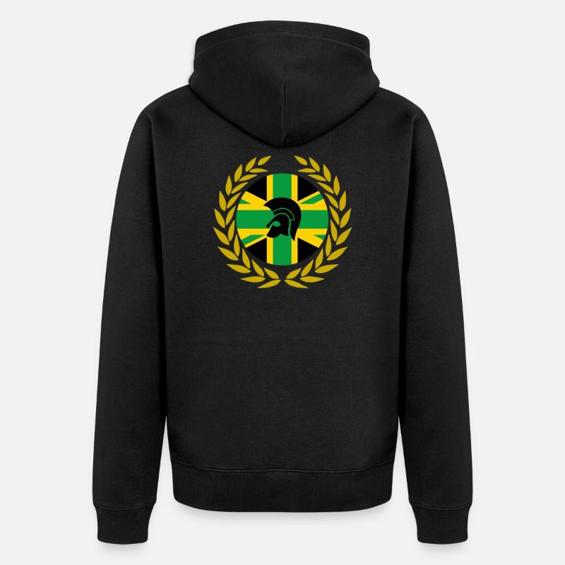 UNITY JAM SKA LAUREL DESIGN - Unisex Premium Organic Zip Hoodie - black