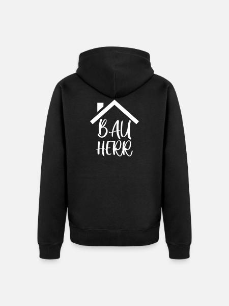Bauherr - Unisex Premium Bio Zip Hoodie - Schwarz