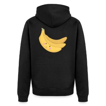 banane - Veste à capuche bio Premium Unisexe - noir - Dos - Nico (187cm)