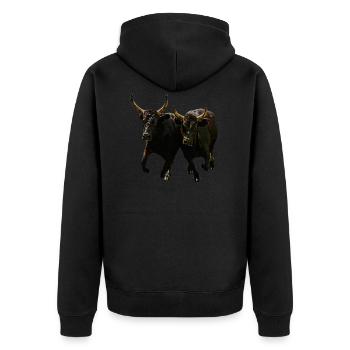 duo toro - Veste à capuche bio Premium Unisexe - noir - Dos - Nico (187cm)