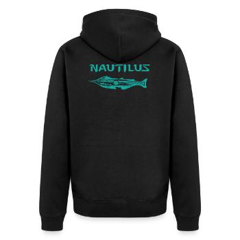 NAUTILE - Veste à capuche bio Premium Unisexe - noir - Dos - Nico (187cm)