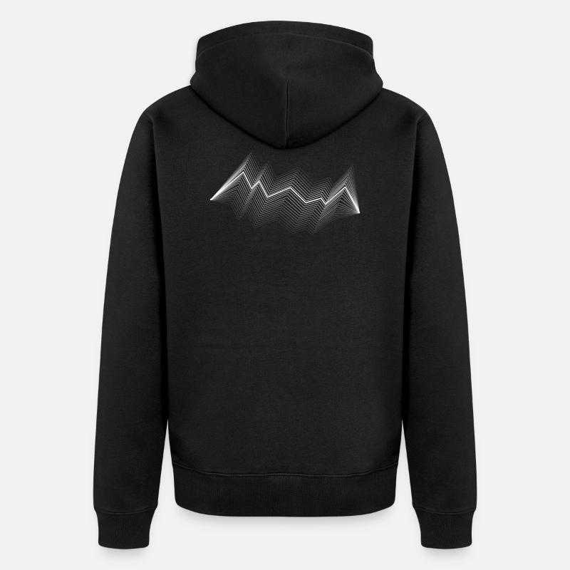 Wavetable, audio wave, audio wave - Unisex Premium Organic Zip Hoodie - black