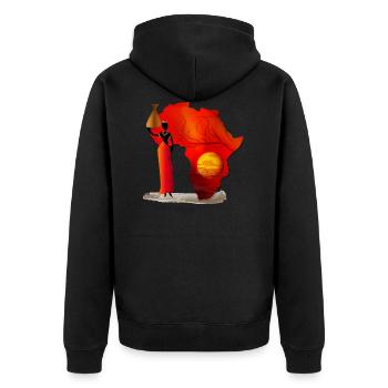 Afrique - Veste à capuche bio Premium Unisexe - noir - Dos - Nico (187cm)