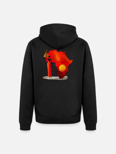 Afrique - Veste à capuche bio Premium Unisexe - noir