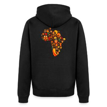 Afrique - Veste à capuche bio Premium Unisexe - noir - Dos - Nico (187cm)