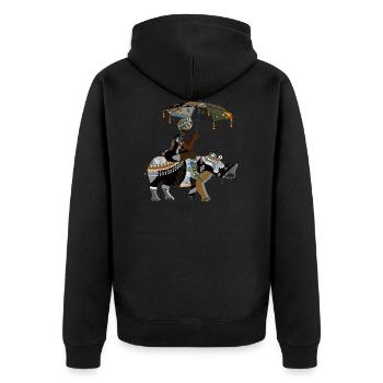 Afrique - Veste à capuche bio Premium Unisexe - noir - Dos - Nico (187cm)