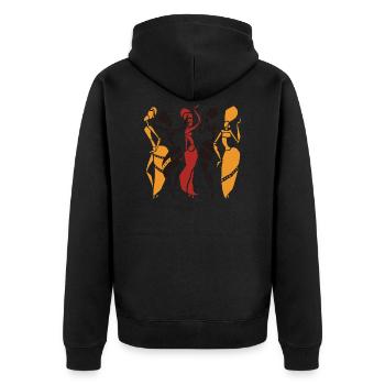 Afrique - Veste à capuche bio Premium Unisexe - noir - Dos - Nico (187cm)