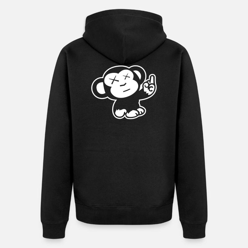 JDM Monkey - Veste à capuche bio Premium Unisexe - noir
