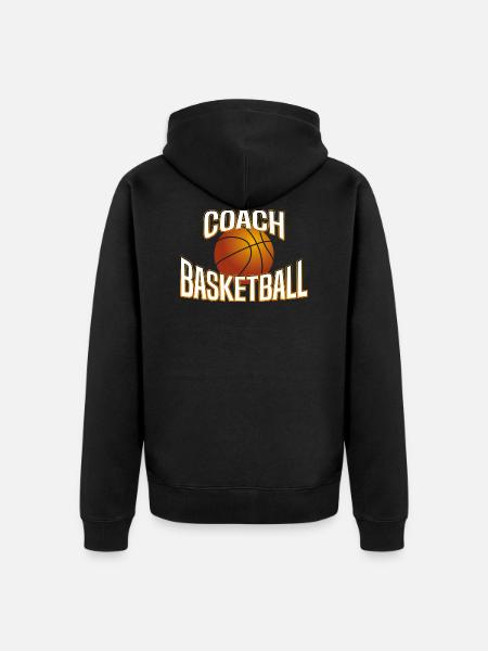 Coach Basketball / Basket - Veste à capuche bio Premium Unisexe - noir