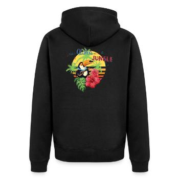 Aloha de la Jungle - Veste à capuche bio Premium Unisexe - noir - Dos - Nico (187cm)