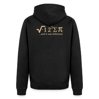 J'ai mangé du Pi et c'était délicieux - Veste à capuche bio Premium Unisexe - noir - Dos - Nico (187cm)