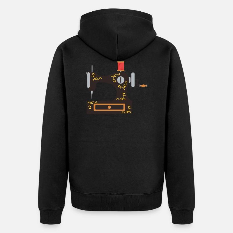 machine à coudre - Veste à capuche bio Premium Unisexe - noir