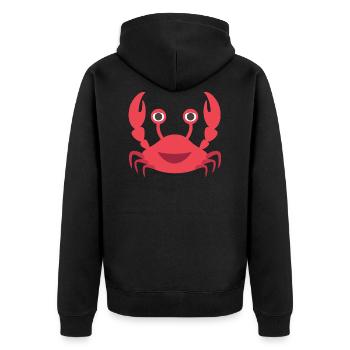 Krabbe - Unisex Premium Bio Zip Hoodie - Schwarz - Hinten - Nico (187cm)