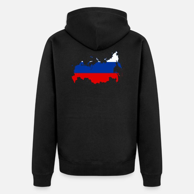 Russie - Veste à capuche bio Premium Unisexe - noir