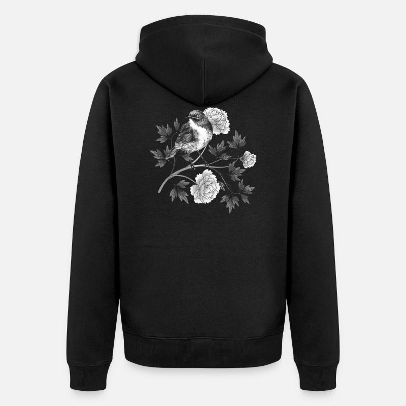 Oiseau - Veste à capuche bio Premium Unisexe - noir